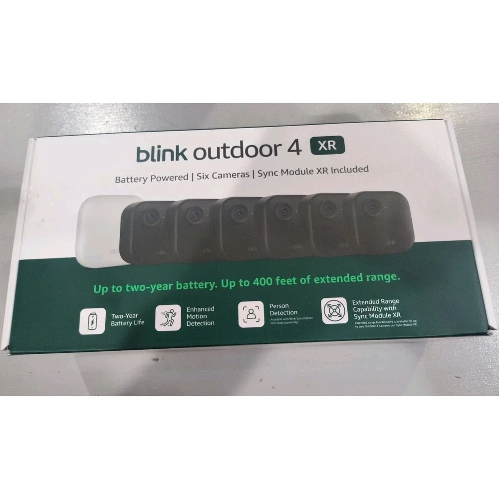 Blink Security Cameras 6 Camera Set Outdoor 4 XR with Sync Module HD Wireless